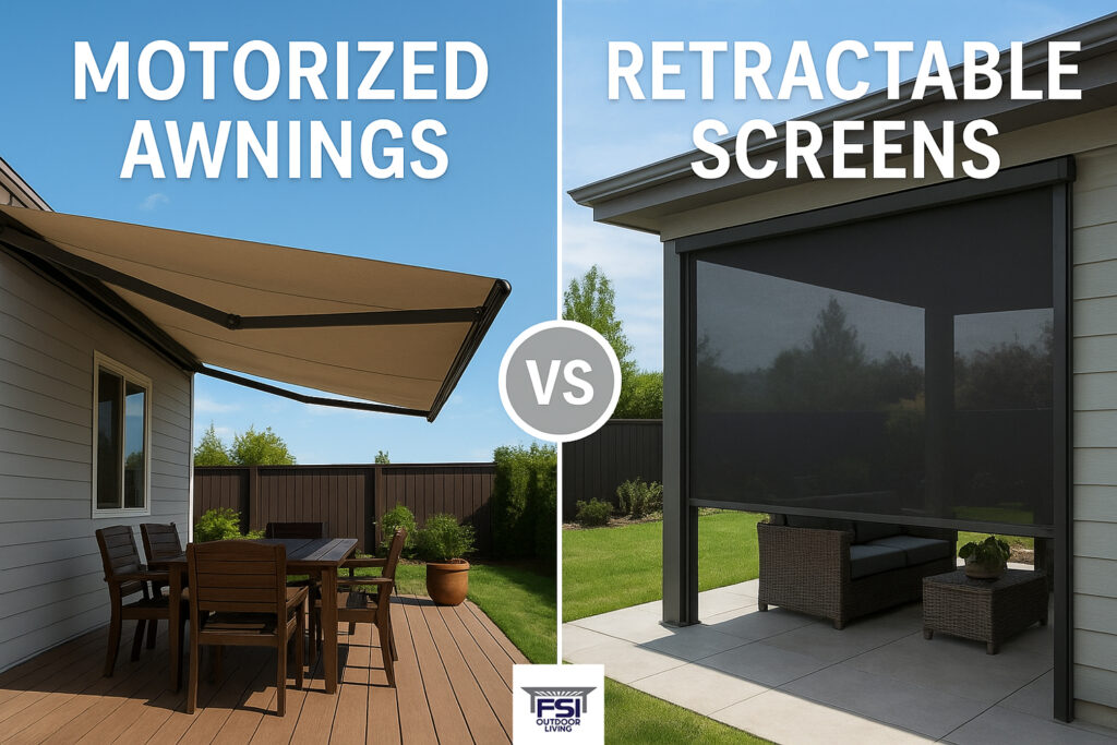 Motorized Awnings vs. Retractable Screens: Which Fits Your Lake Stevens Backyard?