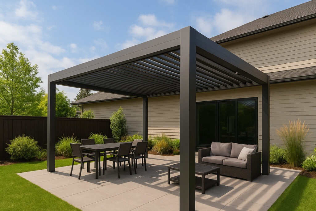 Redmond’s Guide to All-Season Azenco Pergolas Azenco Pergolas custom louvered pergola Bellevue WA