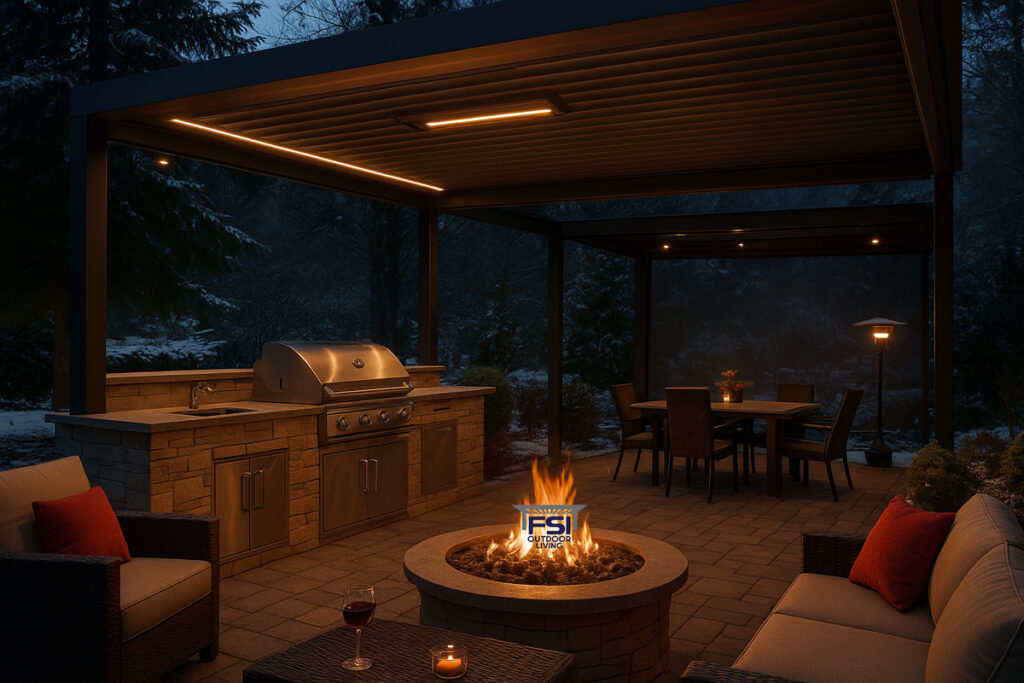 Holiday outdoor kitchen design in Bothell & Seattle